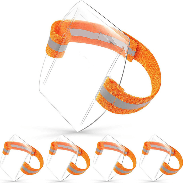 4 stycken PVC-ID-korthållare med hög synlighet, skidkort, armband, ID-korthållare Orange