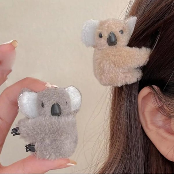 2 stk Koala Hårklipp, Søte Jente Hårspenner Hårtilbehør