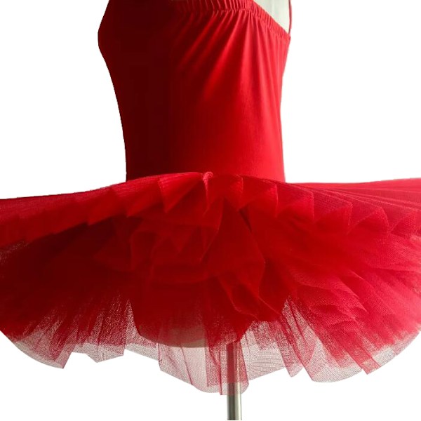 Ballerinadräkt, Barnbalettkostym Kvinnor Balett Danskläder red 120cm