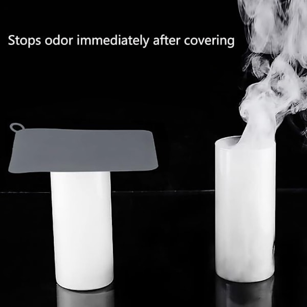 Gulvavløpsmatte i silikon, luktdempende, med silikagel-avløpsplugger grey 12*12cm