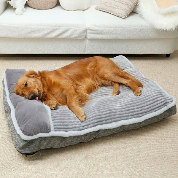 Hundebed for små hunder, hundemattras med pute for bur 79*64*7.5cm