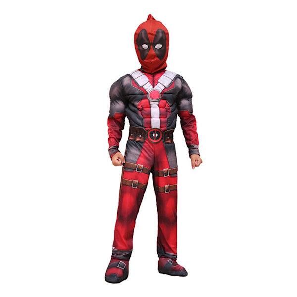 Muskel Deadpool Mask Superhjälte Cosplay Anime Kostymer L