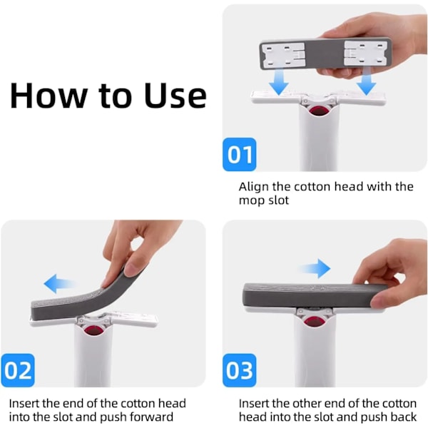 Kraftig Mini-Moppe med Svampehode, Foldbar for Hjemmerengjøring