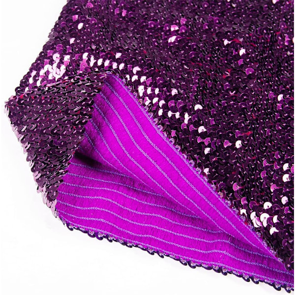 Glittrande Sekvenstop för Kvinnor, Metallisk Crop Top för Fest och Klubb Purple