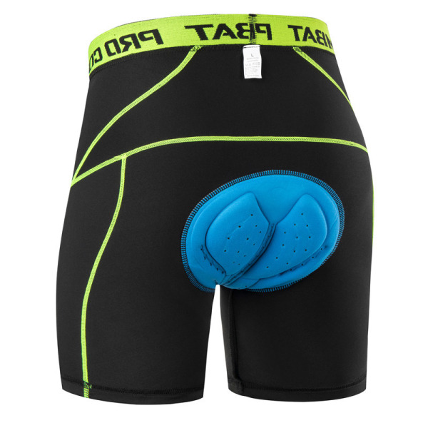 Mænds Cykelshorts 3D Polstret MTB Cykel Underbukser Shorts Åndbar Black-Green S