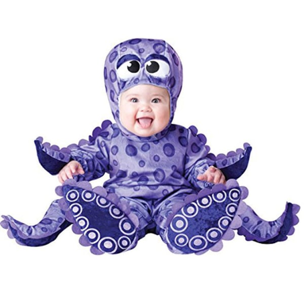 Unisex-babydjur Onesie-dräkt Tecknad djuroutfit Hemdräkt för barn Purple 100cm