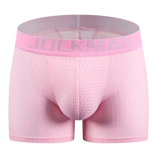 Herreundertøy Boxer Mesh Herre Polstret Underbukse med Hofteputer Pink M