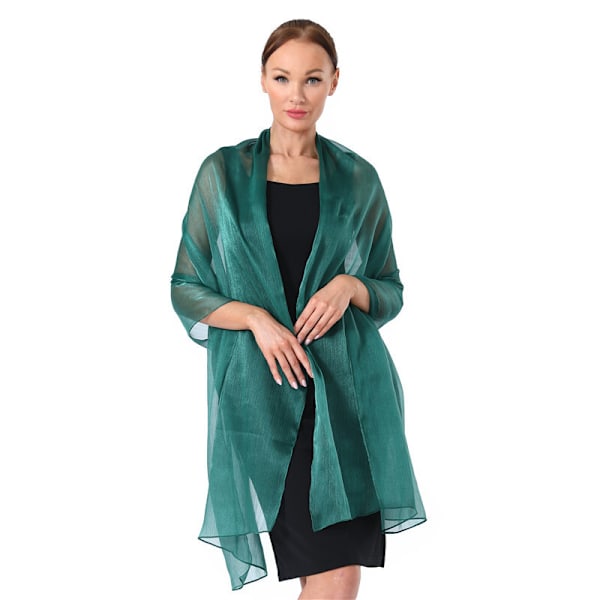 Chiffon Elegant Stole Sjal för Klänning i Olika Färger green