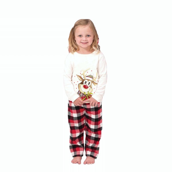 Familj julpyjamas matchande set Holiday Xmas nattkläder set Kids 4T