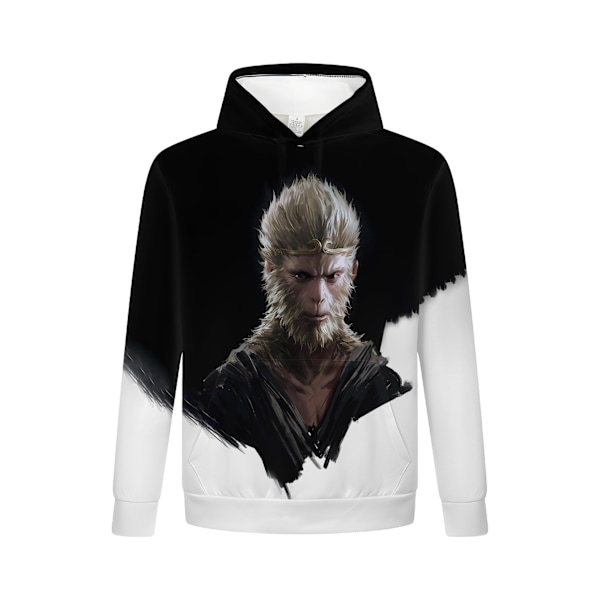 Svart Myth Wukong Goku Gud Tröja Pullover Hoodie STyle4 XXL