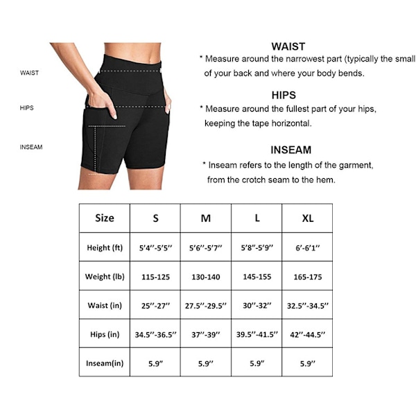 Dame High Waist Activewear Shorts Yoga Leggings, Tummy Control Trænings Shorts Black XL