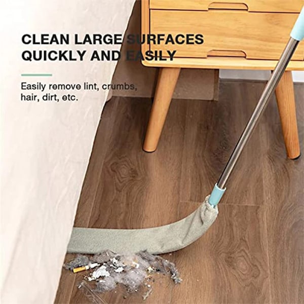 Pitkävartisten moppi teleskooppinen pölyharja rakojen pölynpoistoon sängyn ja sohvan harja With 1PCS Cloth