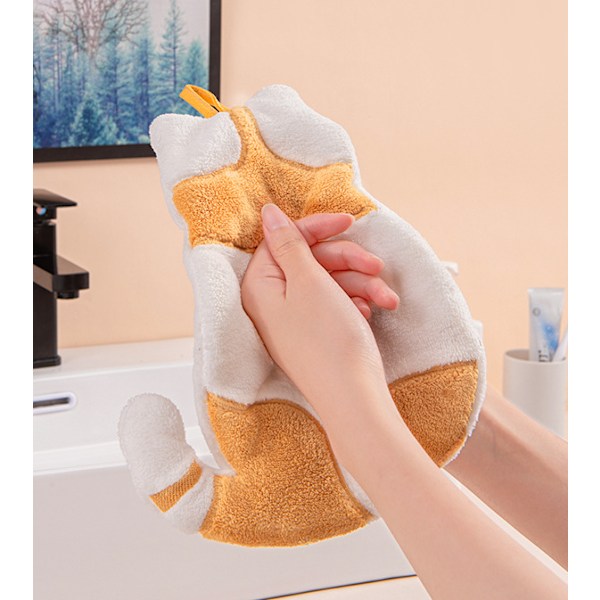 Super Absorberende Kat Håndklæde Husholdnings Mikrofiber Køkkenhåndklæde orange