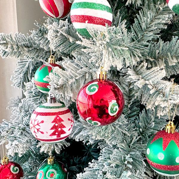 Julepynt til juletreet, 30 stk Julekuledekorasjonssett style3