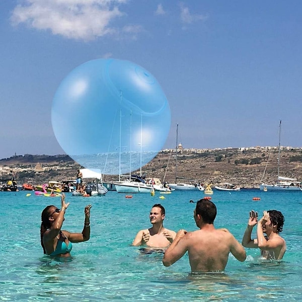 2 st Bubbelboll Uppblåsbar Rolig Leksak Boll för Utomhus Inomhus Lek blue