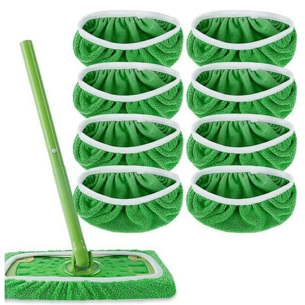 Swiffer Sweeper Mop Udskiftningspuder, Klud til Swiffer Gulvmopper, Genanvendelig Gulvmopp Betræk 8PCS