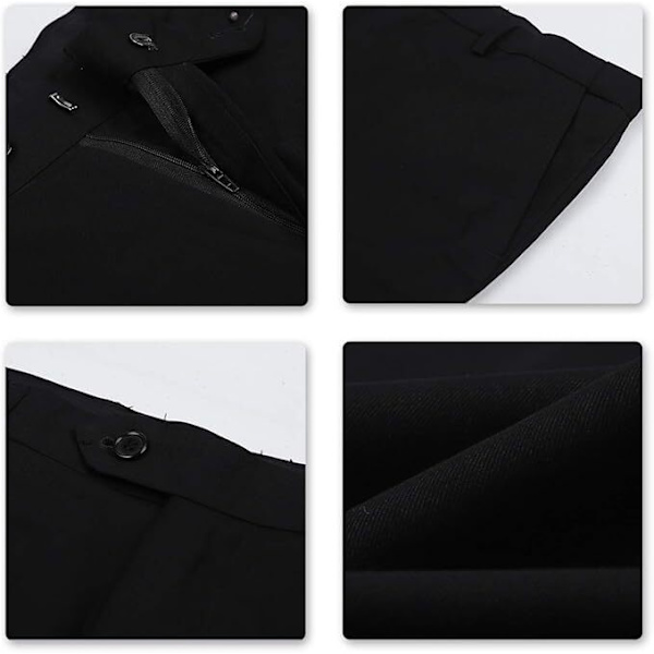 Herrar Slim Fit 2-delad Kostym, Kavaj, Byxor black XXL