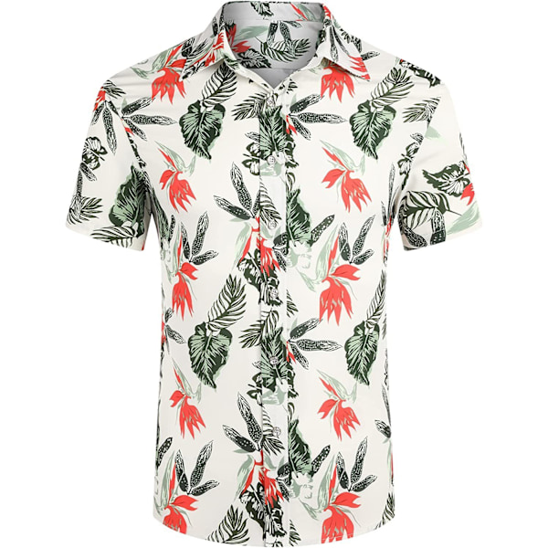 Herr Hawaiian skjorta och shorts white M