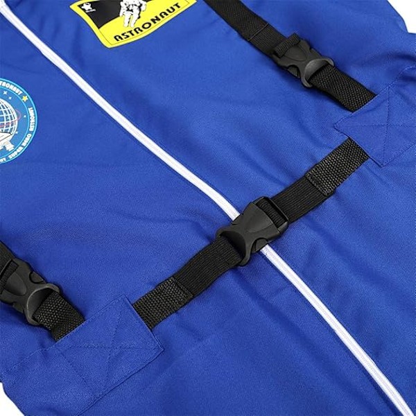 Herkostym för vuxna män, astronaut, rymdfarare, pilot, jumpsuit, festklädsel blue 140