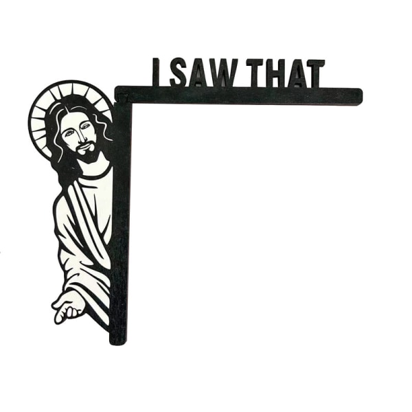 Hauska Jeesus-ovikyltti, UUSI Jeesus Näin Sen Luova Koti Sisustus Black Left