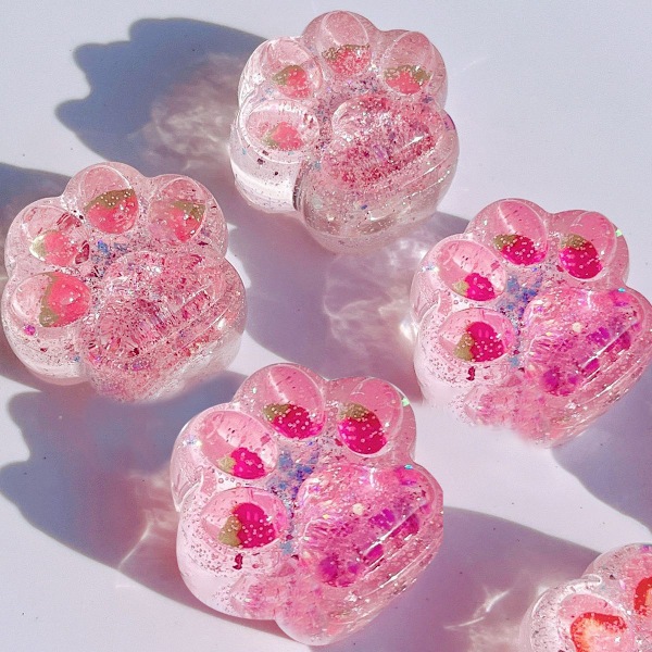 Sød gelékatspote Pinch Music Fidget Legetøj pink