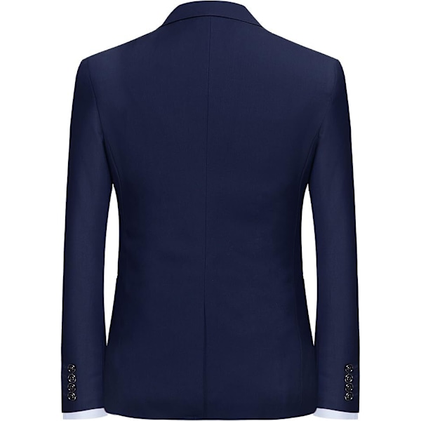 Miesten Slim Fit 2-osainen Business-puku, Takki, Housut navy blue XL