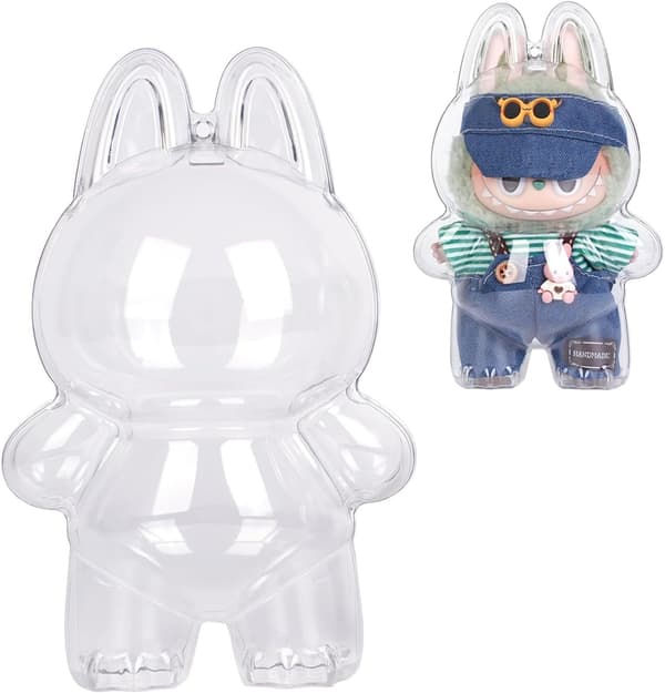 Skyddsfodral Kompatibelt för Vinylfigur Klar Hård Displaybox, Docka Ingår Ej White