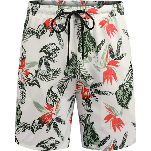 Miesten Havaijilainen Paita ja Shortsit white L