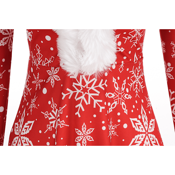 Kvinne Mote V-Hals Avslappet Passform Jul Cosplay Kostyme Trykt Kjole L