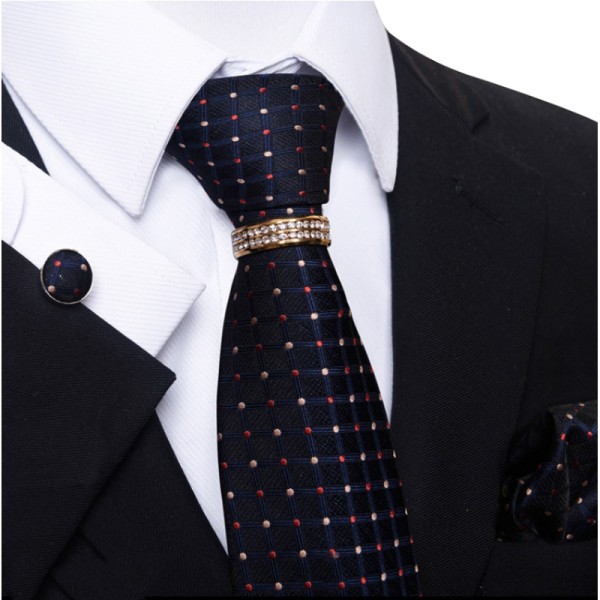 Silk Men's Tie Set, Jacquard vävda slipsar Present för män Color 3