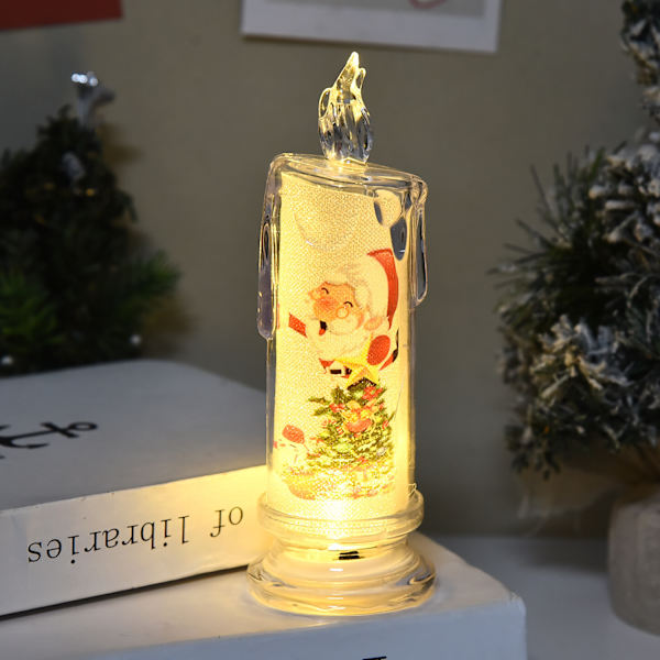 Ljusstakar utan låga för juldekoration, julklapp style5 6.5*18.3cm
