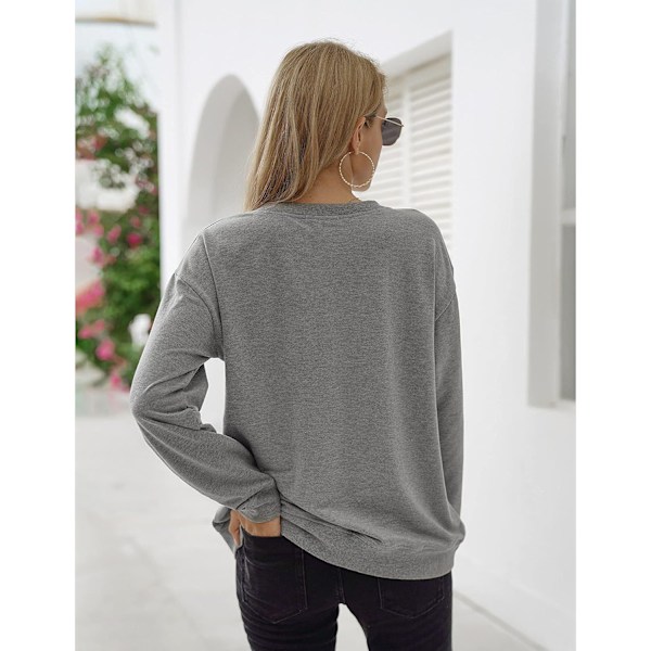 Naisten Halloween-Huppareita Kallokuvioisilla T-paidoilla grey XS