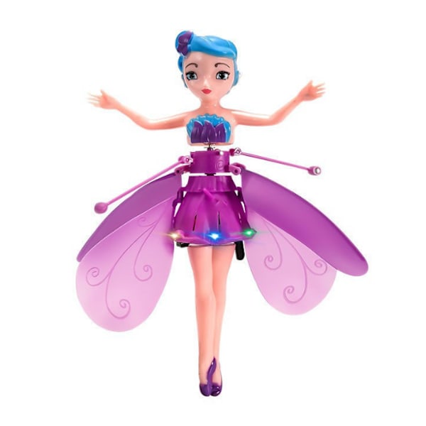 Liten Prinsessa Roterande Luminous Dockdansande Gestinduktion Flygande Leksak purple