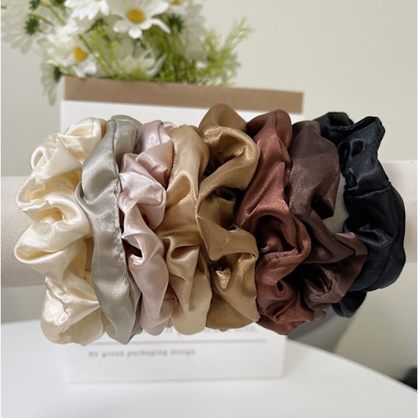 Scrunchies for Kvinner Hårbånd Satin Hår Scrunchies for Jenter 30PCS