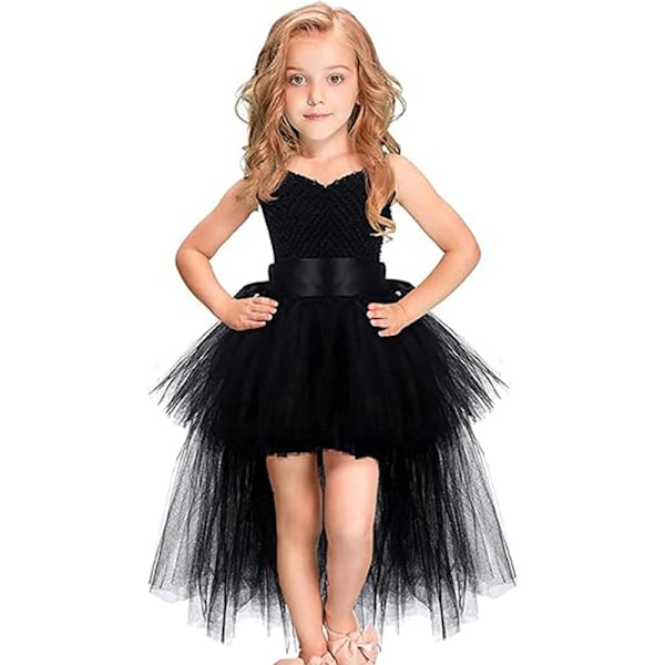 Tutu-klänning för flickor Tulle-klänning Festklänning för högtider black 6T
