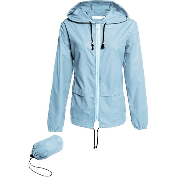 Vanntett jakke for kvinner - Regnjakke Vindtett blue M