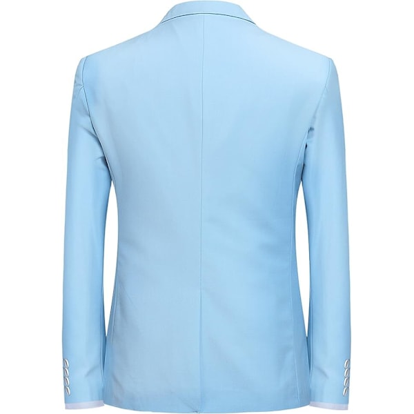 Miesten Slim Fit 2-osainen Business-puku, Takki, Housut blue M