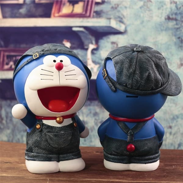 Stor Doraemon Spargris Keramikliknande Heminredning