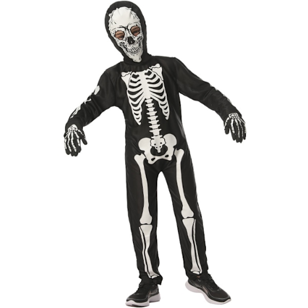 Glødende Skjelettkostyme for Gutter, Halloweenkostyme for Barn M