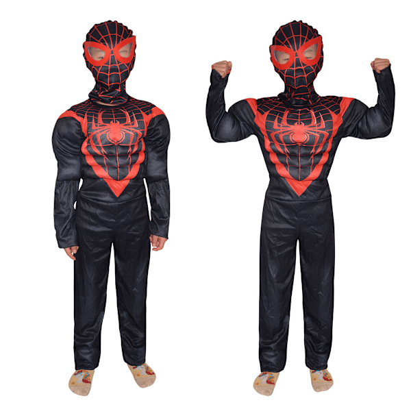 Marvel Miles Morales Halloweenkostym för ungdomar - Tryckt jumpsuit med tyg S