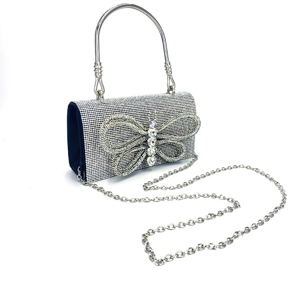 Kvinners Aftenveske Glitter Clutch Penger for Kvinner Aften Bryllup Fest Veske black