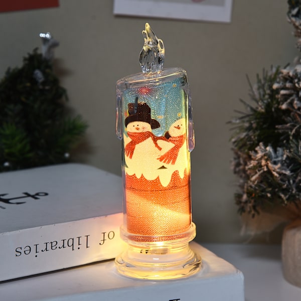 Ljusstakar utan låga för juldekoration, julklapp style1 5.5*15cm