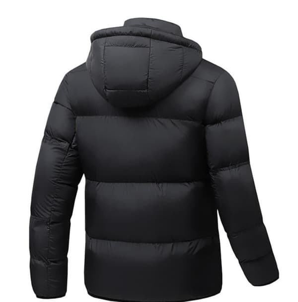 Mænds Snap Front Pufferjakke black L