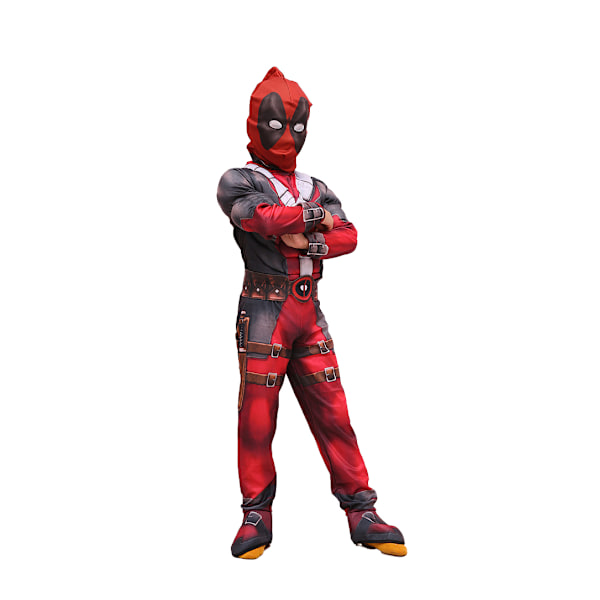 Muskel Deadpool Maske Superhelt Cosplay Anime Kostymer L