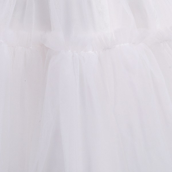Spetsklänning med volanger för babyflickor, festklänning för bal White 130cm