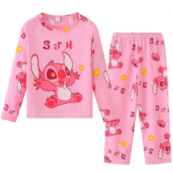 Pojkar Flickor Tecknad skjorta och byxor Set Casual 2st Set pink 8