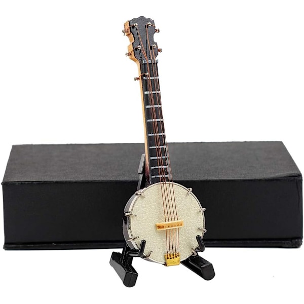 Legetøjs Banjo, Udsøgt Håndværk Smuk Miniature Banjo Model 10CM