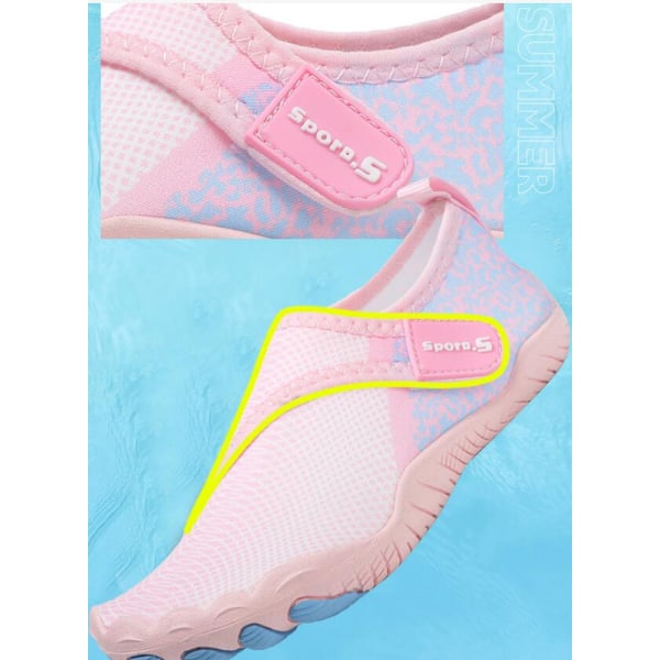 Vattenskor för barn,Lättviktspool simning Beach Sport Aqua Skor Pink 32