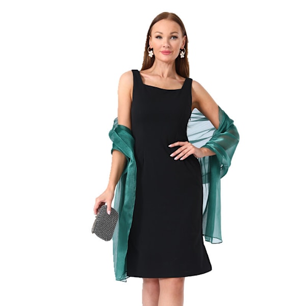 Chiffon Elegant Stole Sjal til Kjole i Forskellige Farver green