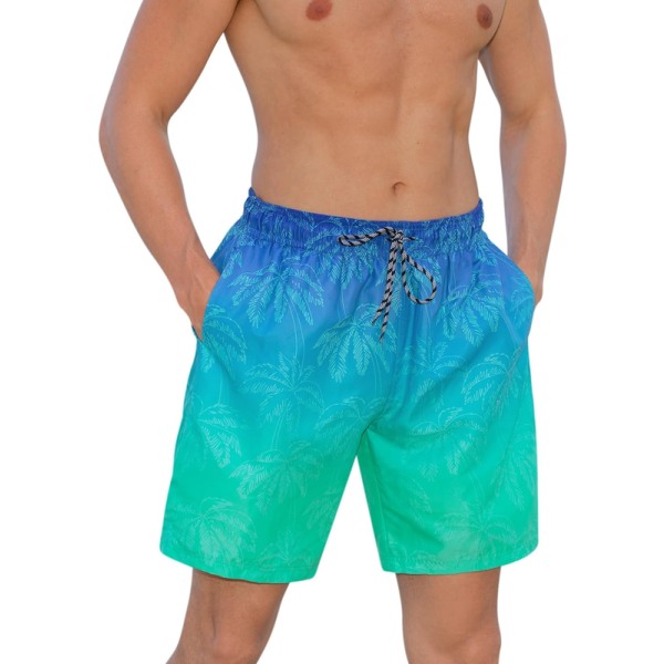 Badbyxor för män med kompressionsfoder simshorts Snabbtorkande baddräkt Color 10 S
